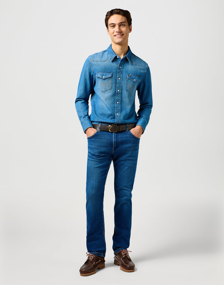 Wrangler - Greensboro - Heren Regular Straight-fit Jeans - Dandelon Summer