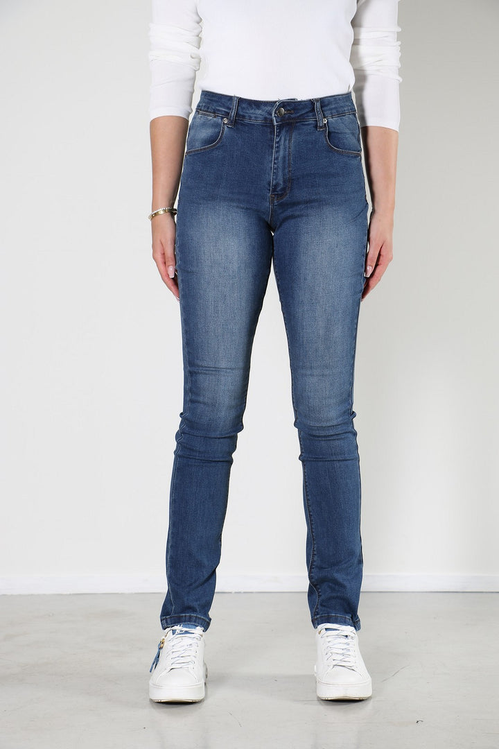 New Star - New Orlean - Dames Slim-fit Jeans - Stone Used