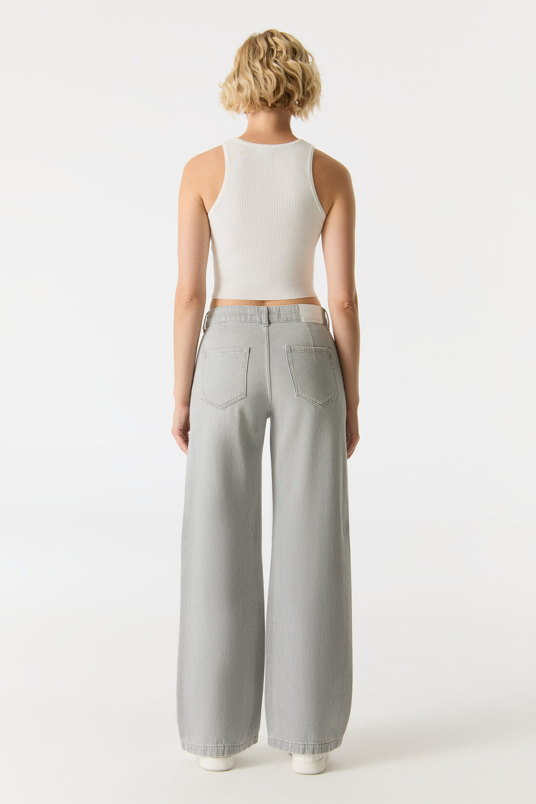 COJ - Maxine - Wide Leg Jeans - Light Grey