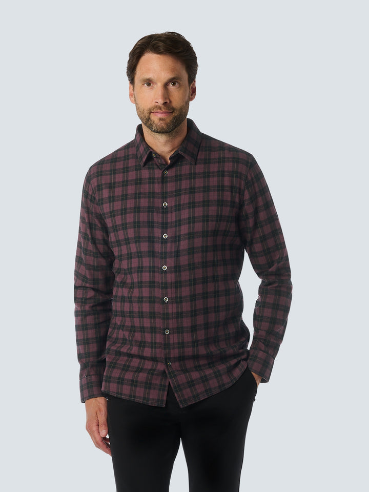 No Excess - Heren Overshirt - 25430943 - 083 Aubergine