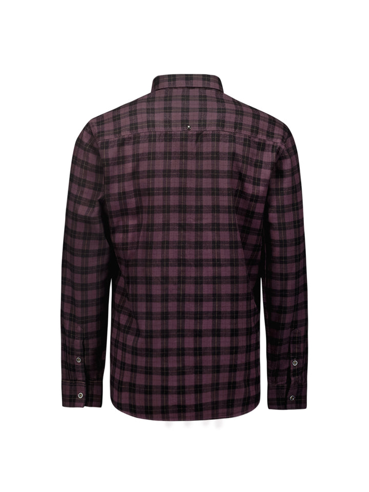 No Excess - Heren Overshirt - 25430943 - 083 Aubergine