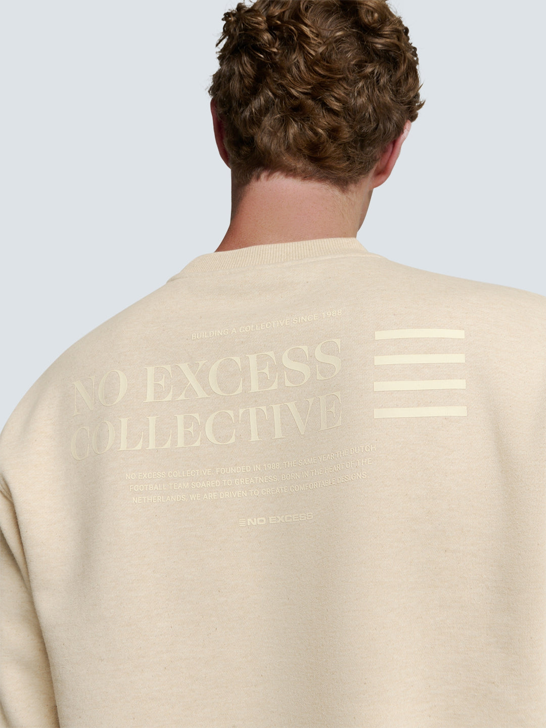 No Excess - Heren Sweater - 25100811 - 122 Cement