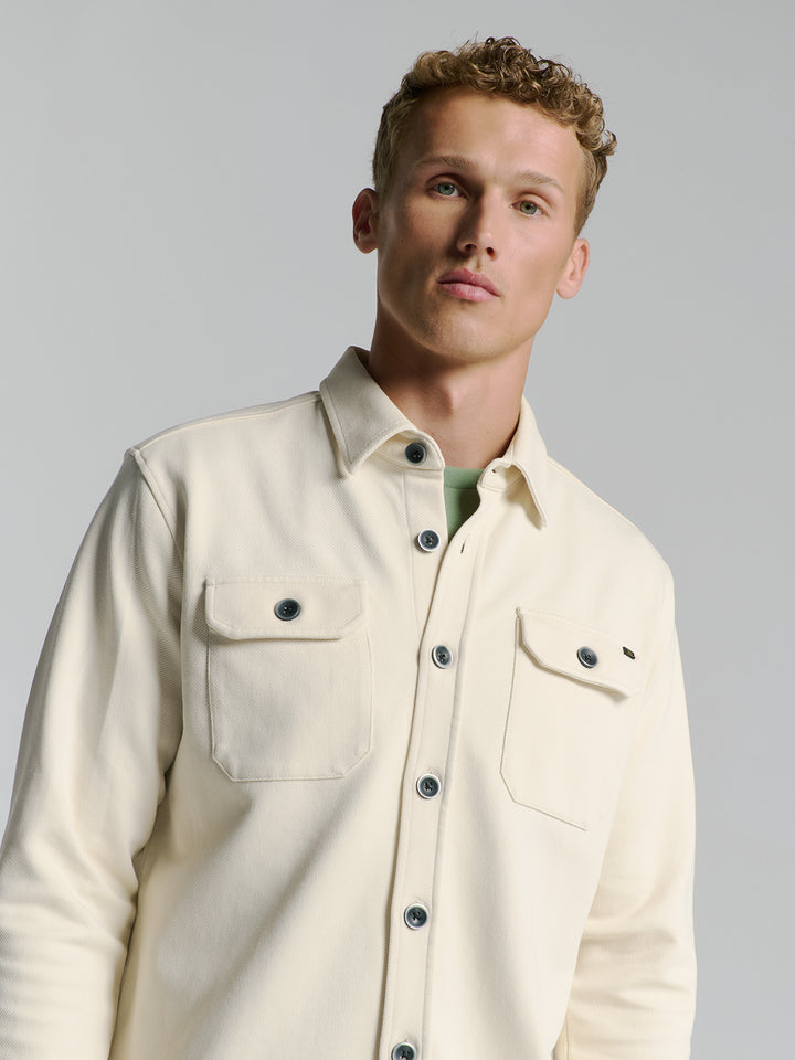 No Excess - Heren Overshirt - 27580103 - 017 Chalk