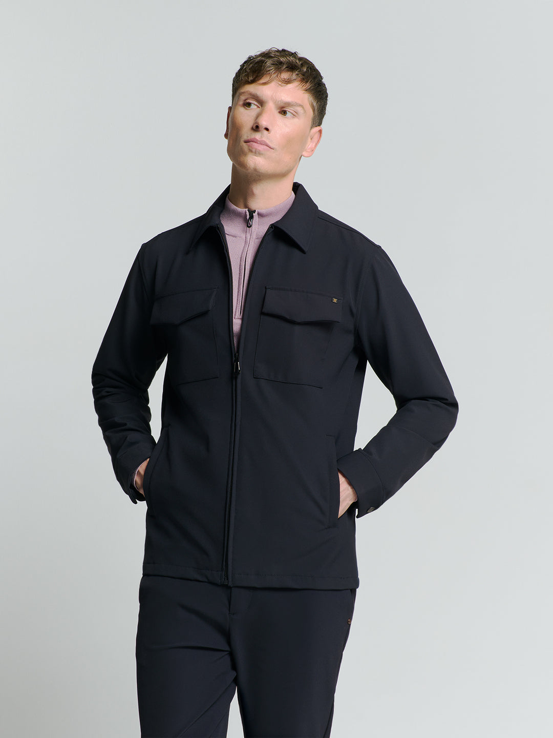 No Excess - Heren Overshirt - 27510104 - 078 Night