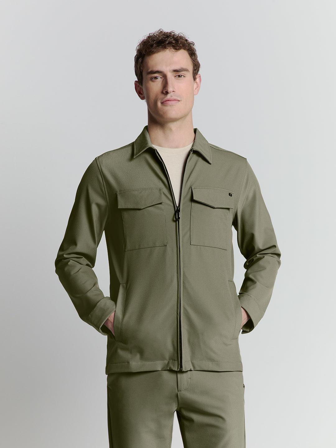 No Excess - Heren Overshirt - 27510104 - 177 Light Army