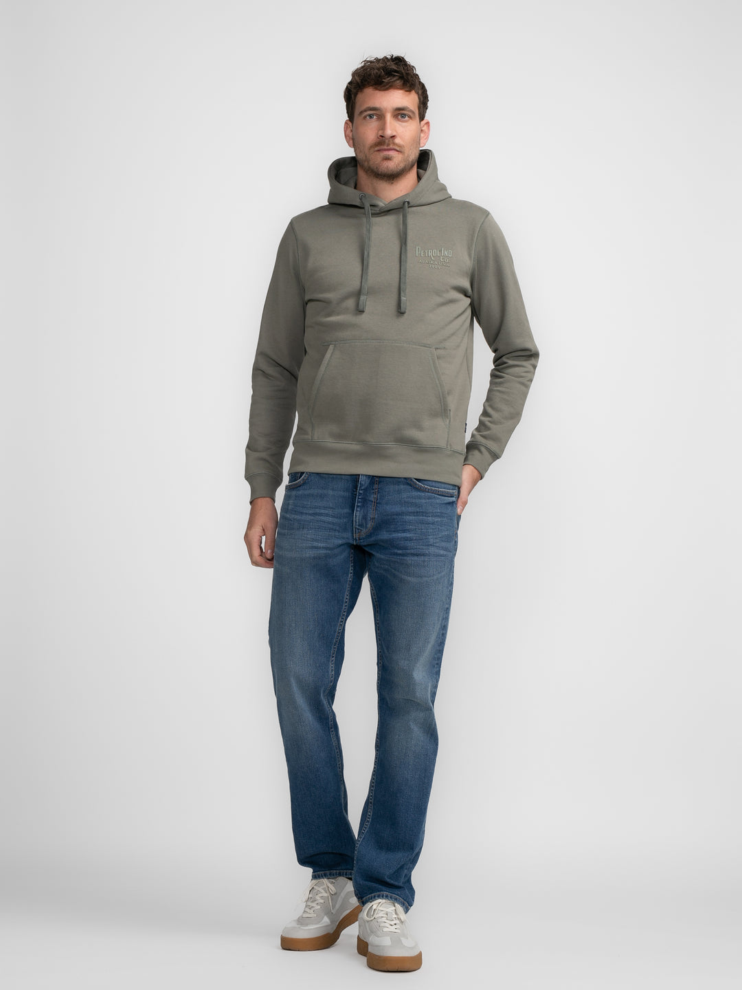 Petrol - Heren Hoodie - M-3040-SWH352 - 6165 Dark Sage