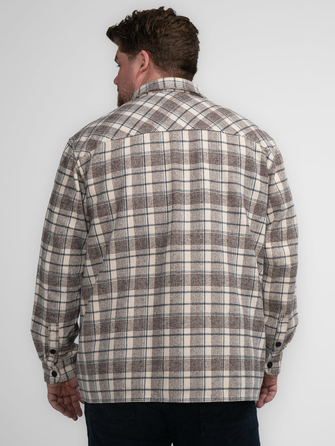 Petrol - Heren Overshirt- M-3040-SIL4050 - 7137 Ecru