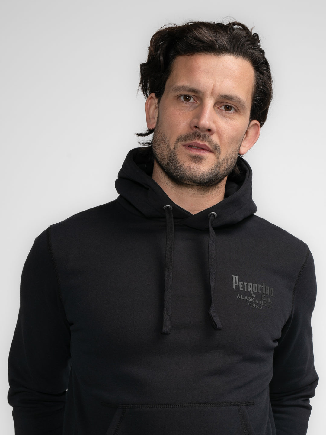 Petrol - Heren Hoodie - M-3040-SWH352 - 9091 Dark Black