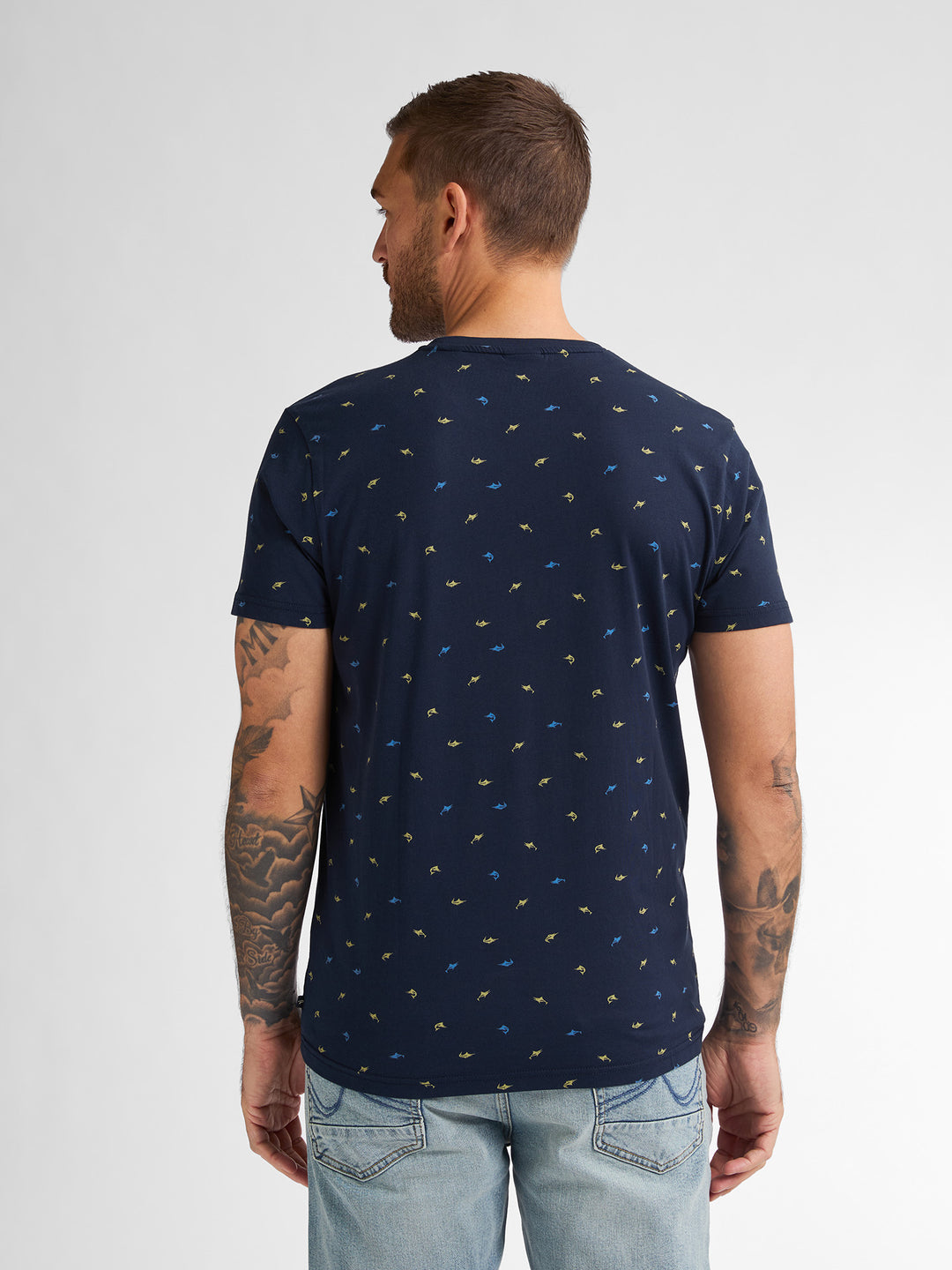 Petrol - Heren Shirt - M-1050-TSR687 - 5178 Navy Blue