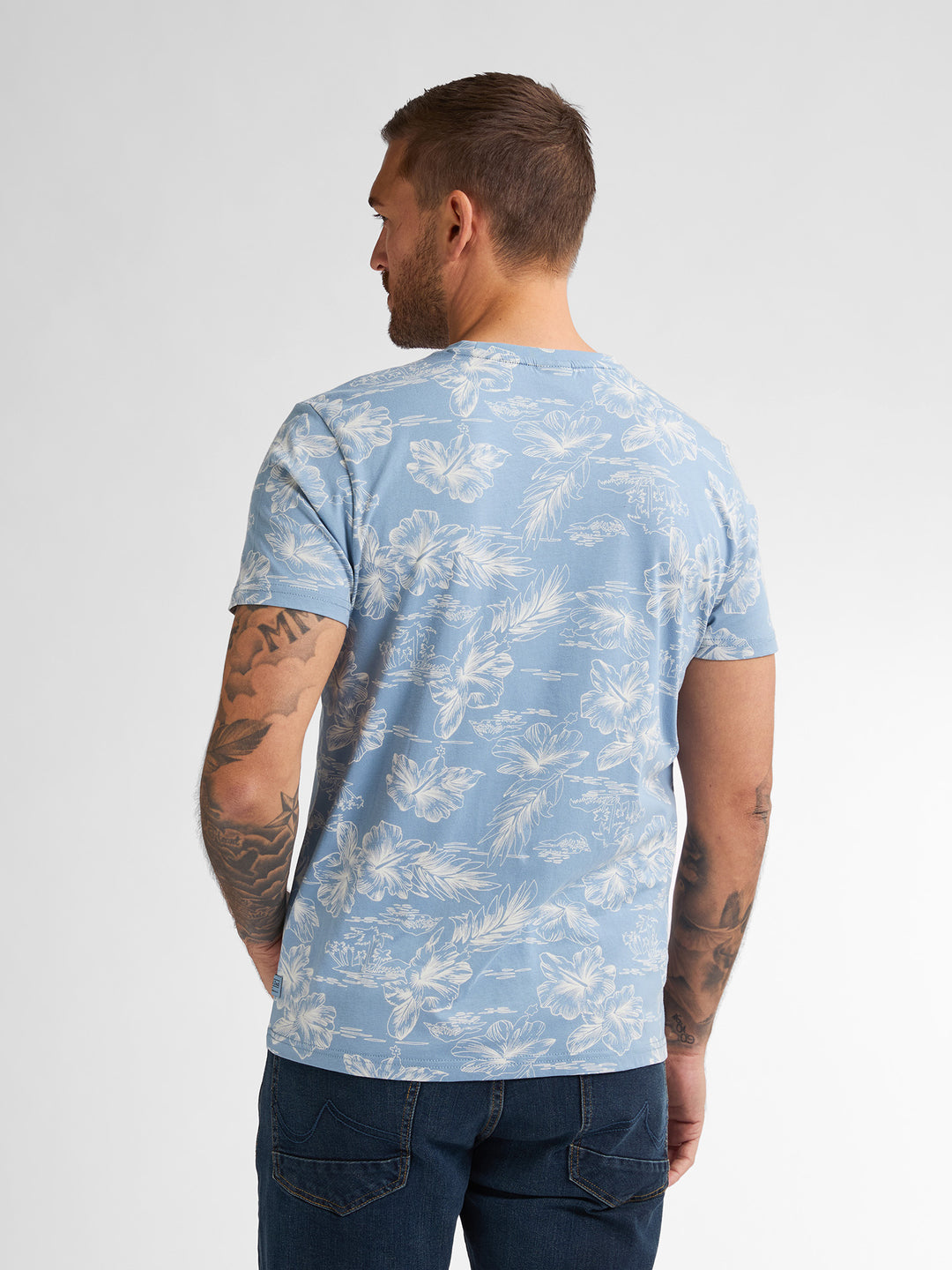 Petrol - Heren Shirt- M-1050-TSR623 - 5187 Pale Blue