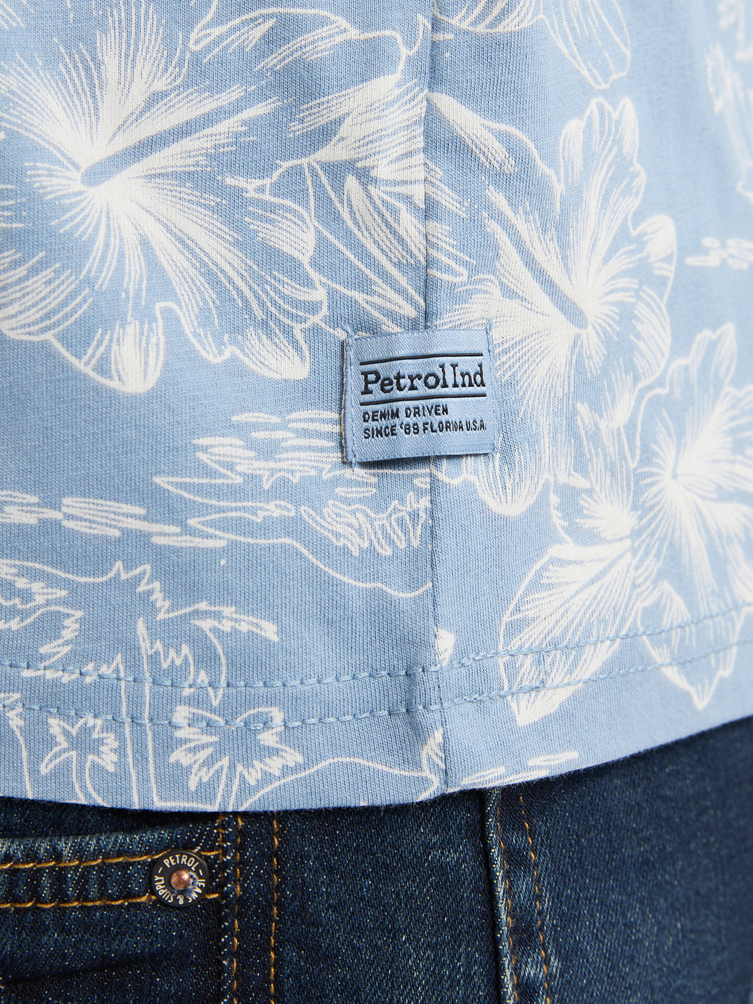 Petrol - Heren Shirt- M-1050-TSR623 - 5187 Pale Blue